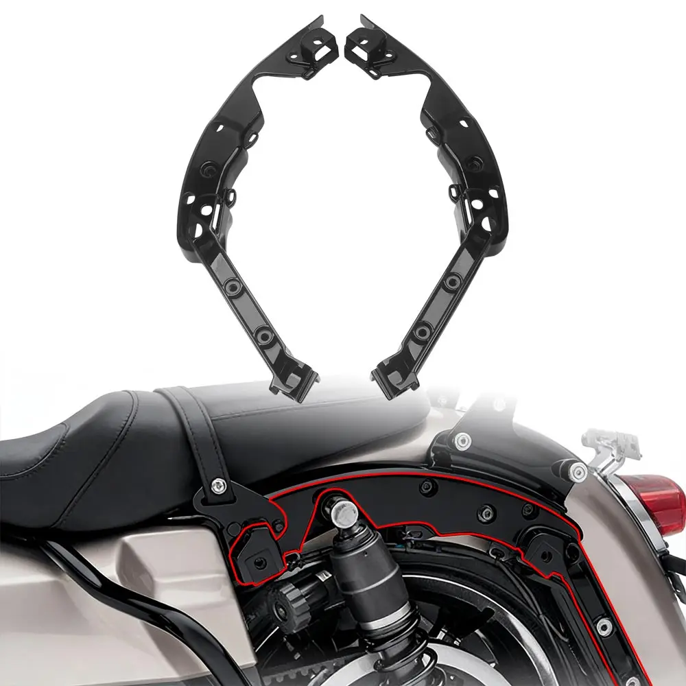 

Кронштейн для крепления заднего багажника на мотоцикл, подходит для Harley Electra Glide, Road Glide, Road King, Street Glide 2014-2025, черный