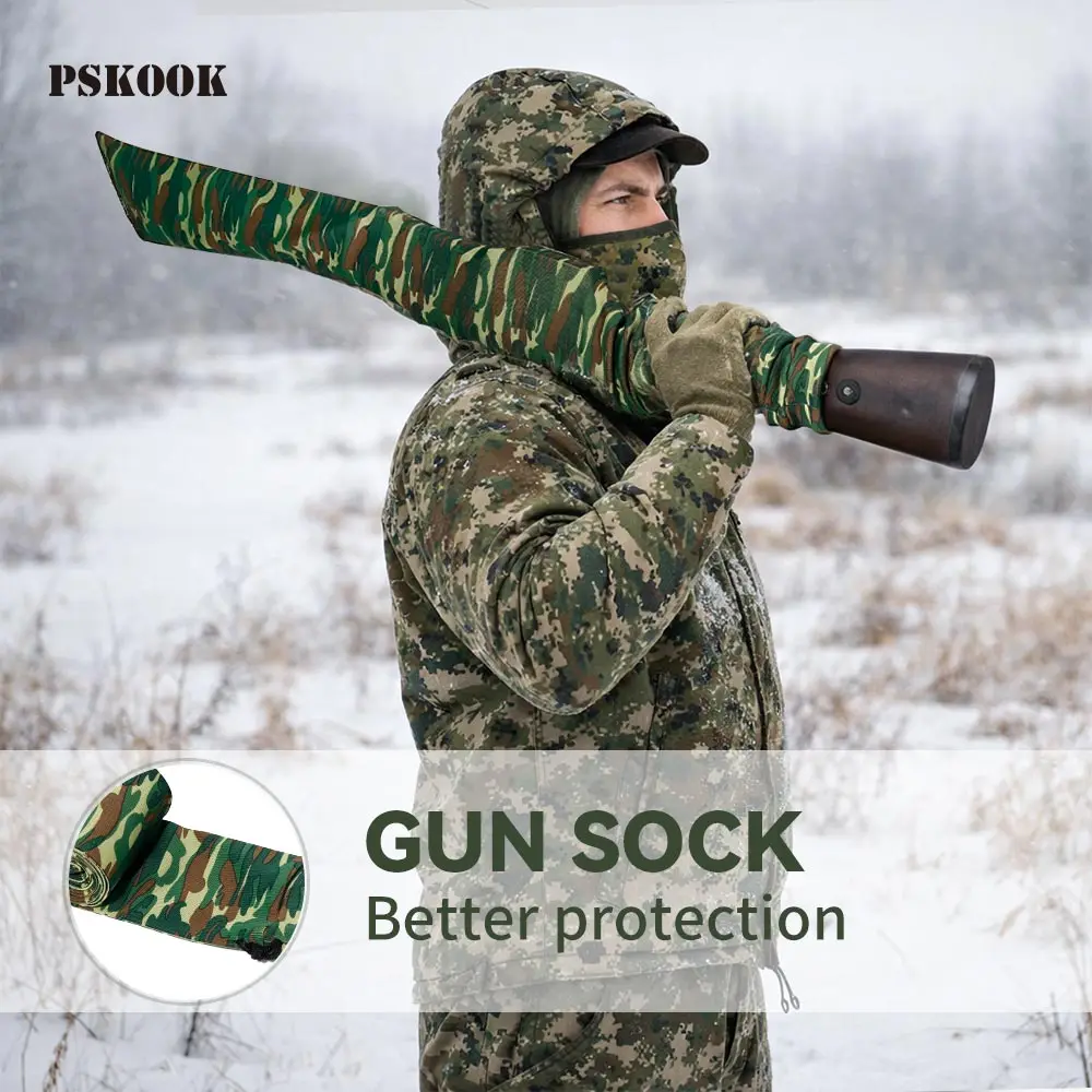 140x10cm Dustproof Rifle Sock, Tactical Outdoor Gun Sleeve for Rifle/Shotgun, Wear-Resistant Gun Storage & Cleaning Bag