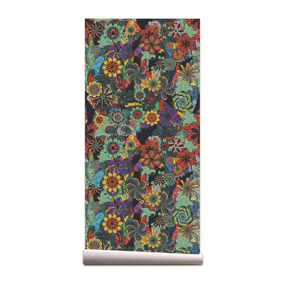 

Floral Peel and Stick Wallpaper Vivid Multicolor Flower Wallpaper for Bathroom Bedroom Removable Self Adhesive Contact Paper