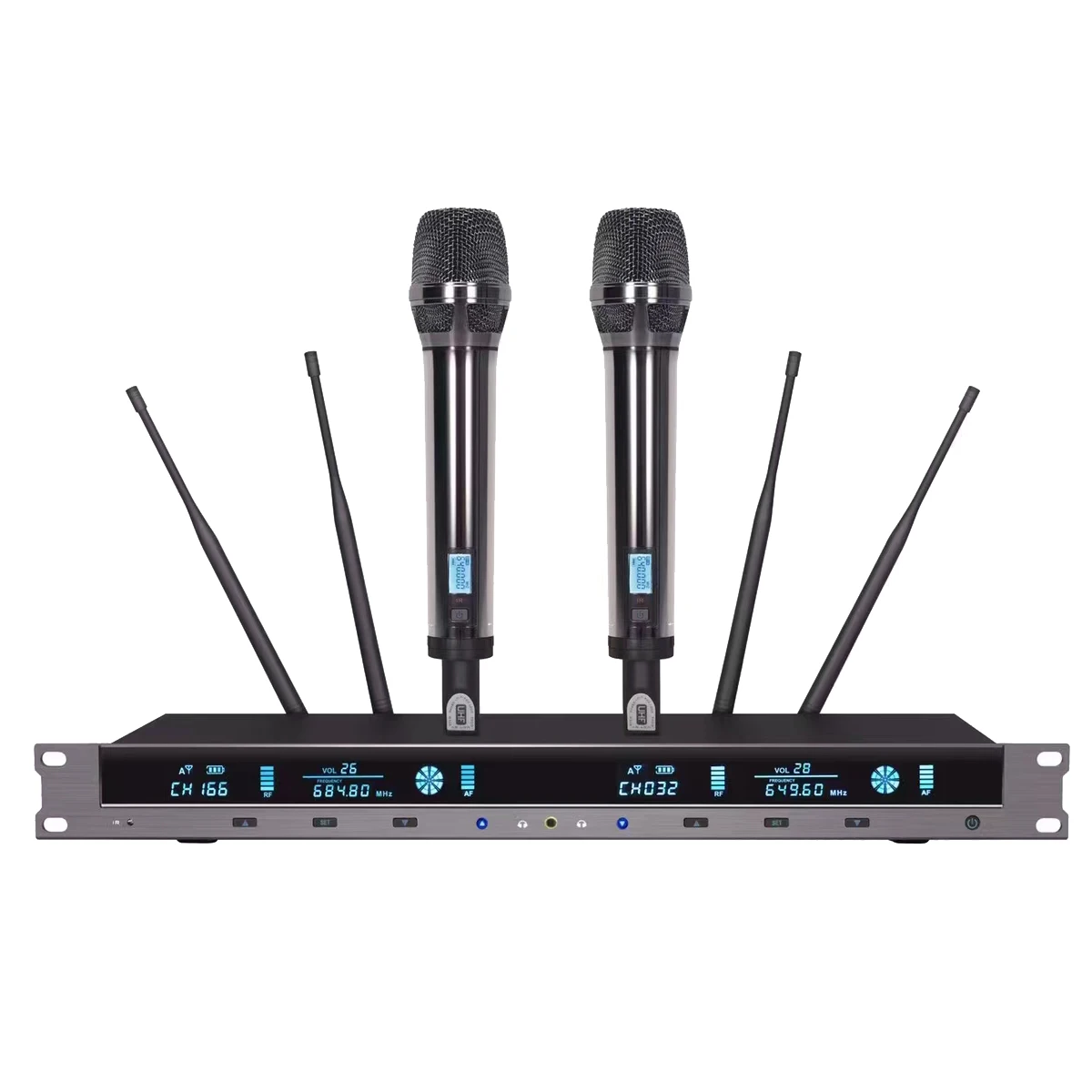 

Advanced EW9000 200 Channel Wireless Microphone Digital System Built-in Sound Processor Stage Performance Live Super Cardioid