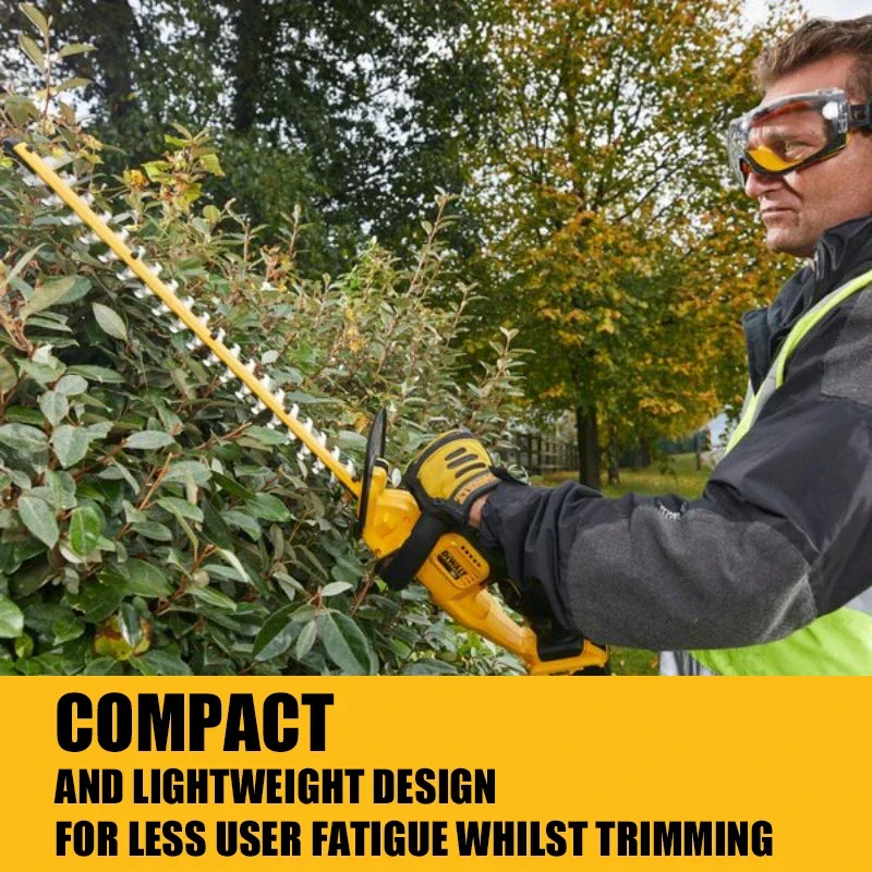 DEWALT DCM563 20V Cordless Hedge Trimmer Lithium Battery Power Tools 550MM Blade Length For Garden Lawn Mowing