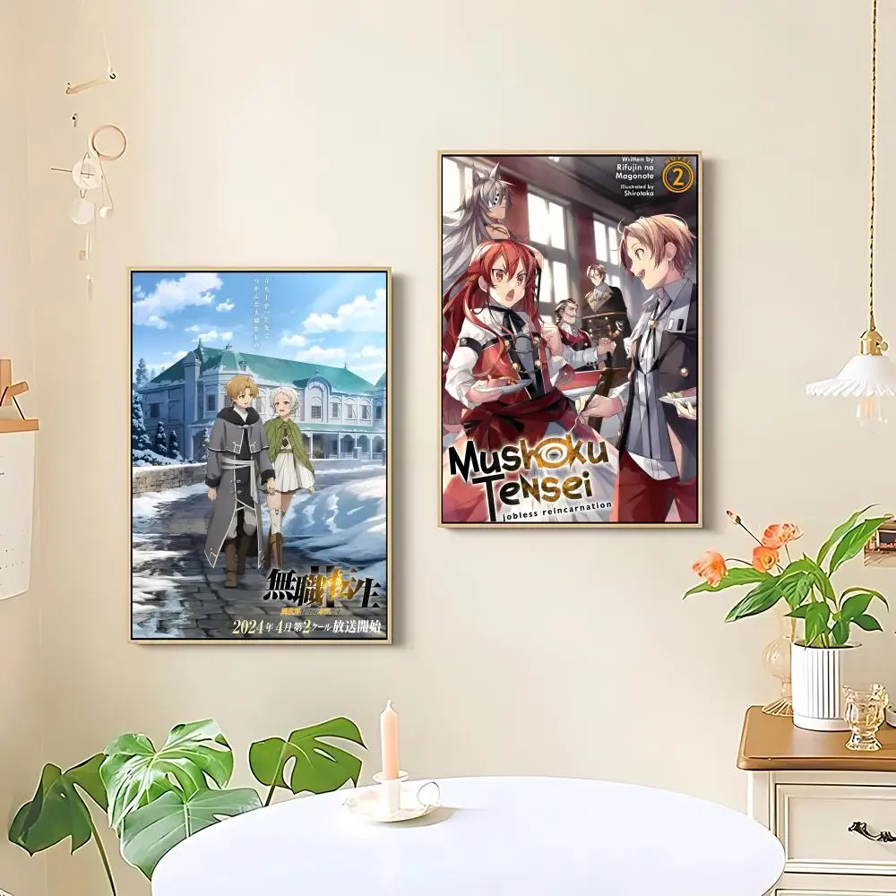 M-Mushoku T-Tensei Jobless Reincarnation Poster HD art sticky wall waterproof home living room bedroom bar aesthetic decoration
