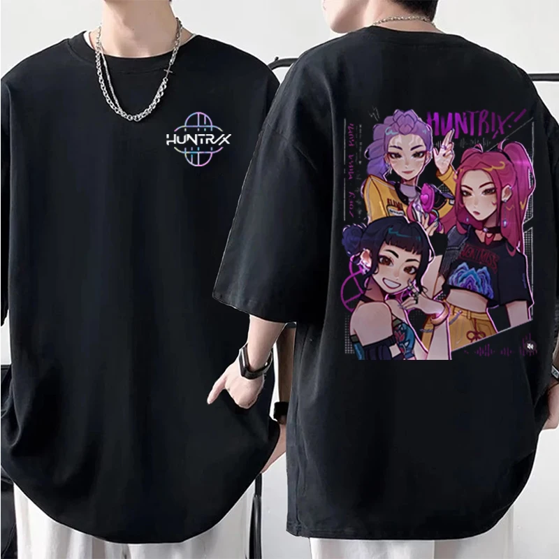 

K-pop Superstars Rumi Mira Zoey Printed Pattern Men's Woman's T-shirt Funny Street Harajuku Couple's Tee Simple Fashion Clothing