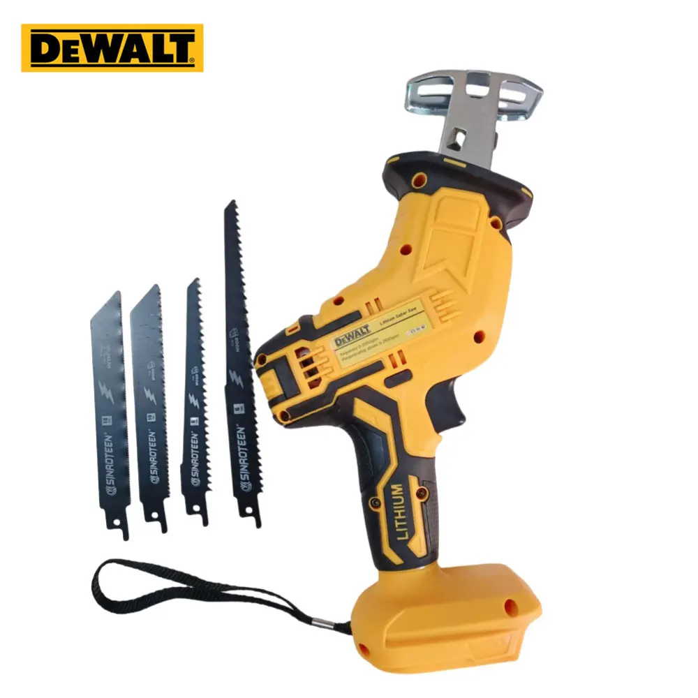 

DEWALT Battery Electric Reciprocating Saw Cordless Cutting Saber Saw Wood Metal Pipe Cutting 4 Blades Power Tools