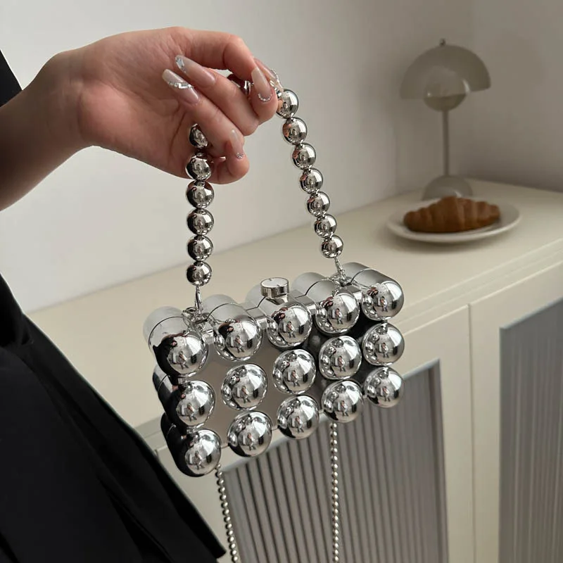 

Acrylic Evening Party European and American Single Shoulder Crossbody Bag Shiny Stylish Handbag Personality Simple Women's Bag