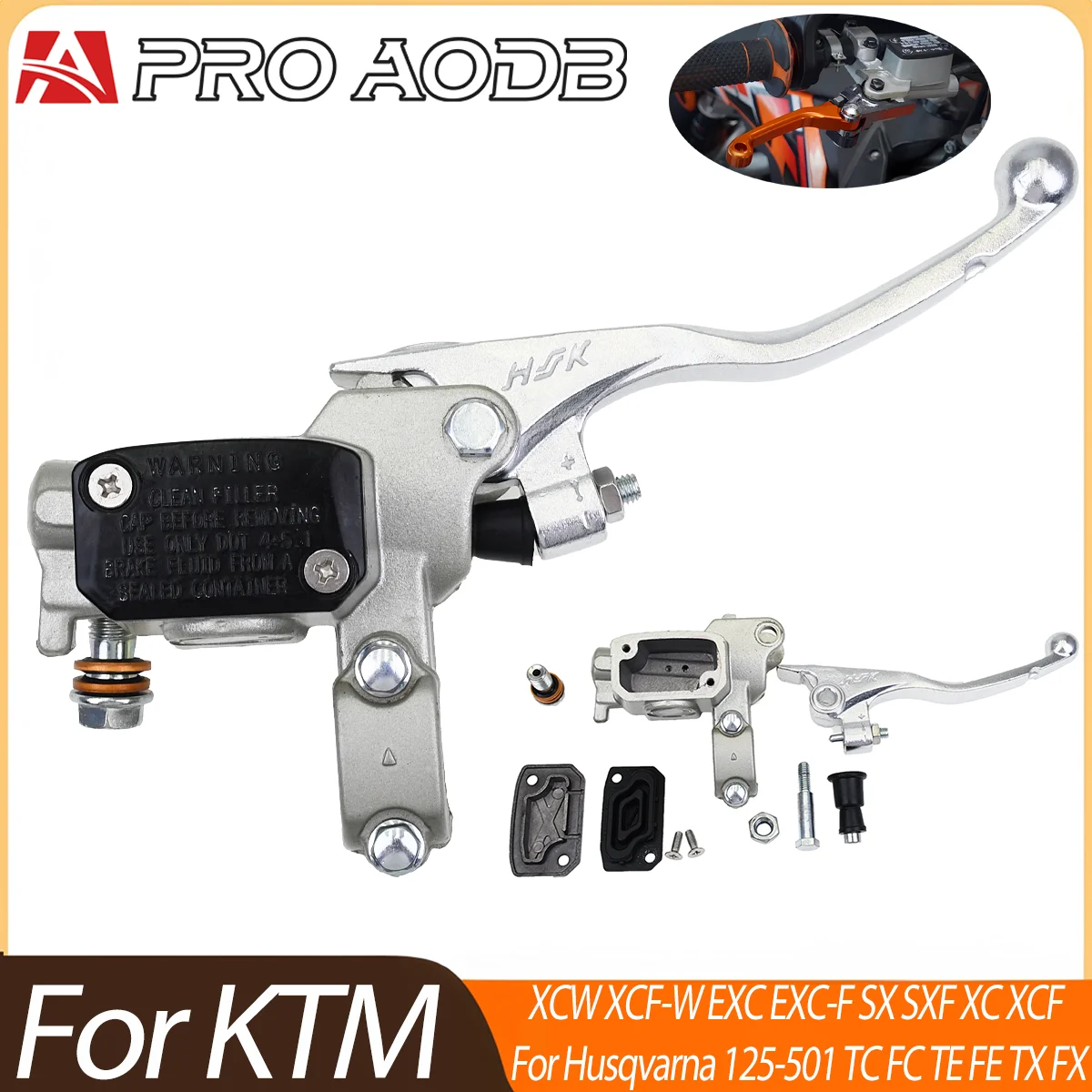 Para KTM SX SX-F XC XC-W XCF-W XC-F EXC EXC-F 150 250 350 450 500 7/8 22mm Maneta de Freno Delantero Hidráulico con Cilindro Maestro para Motocicleta