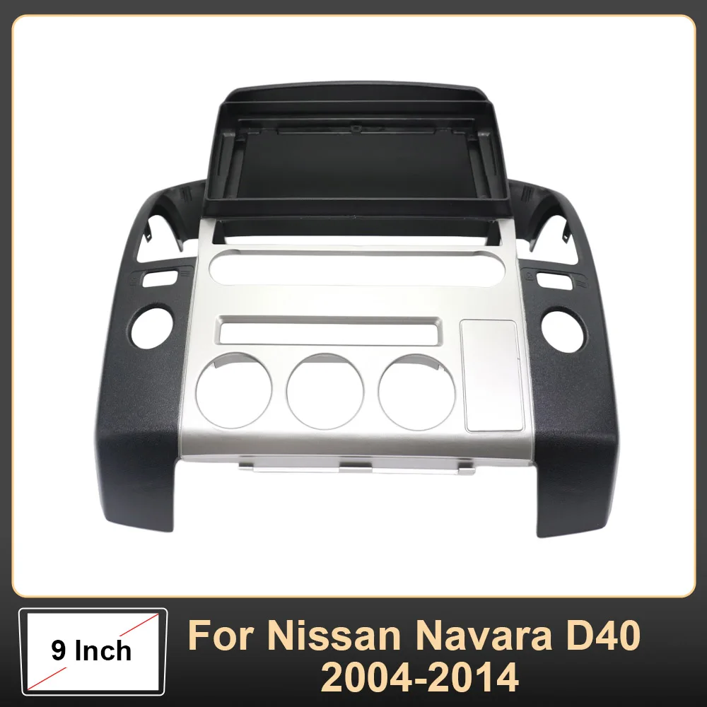 9 Inch 2DIN Car Stereo Dash Fascia Frame Surround Trim Panel Installation Facia Cover Kit For Nissan Navara D40 2004-2014