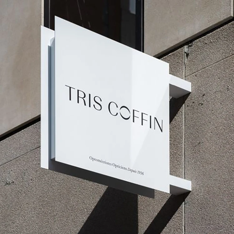 Laser Cut Round Logo Sign Business Light Box Metal Custom Company Name Sign Double Sided LED Light Box - view 6