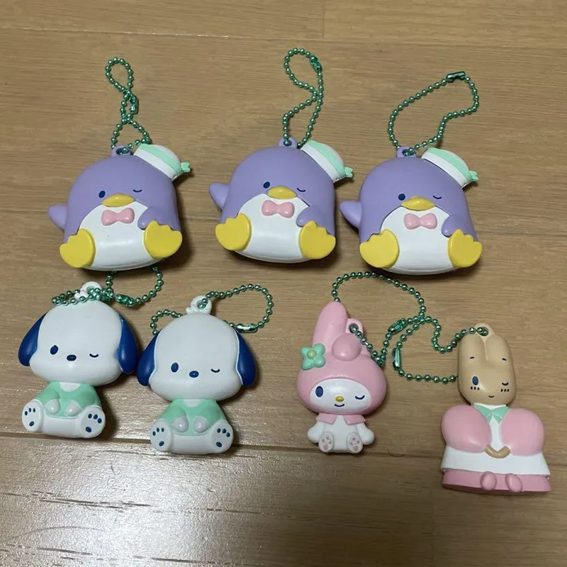 TAKARA TOMY Flat 3D Pendant Mint Edition MyMelody Tuxedosam Marroncream Action Figure Doll Toys Gifts for Kids Gashapon Toys