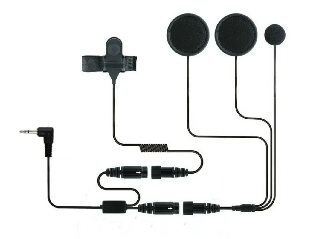 1Pin 2.5 مللي متر دراجة نارية خوذة سماعة الاصبع PTT المزدوج المتكلم اسلكية تخاطب سماعة لموتورولا TLKR T3 T4 T60 T80 MR350R راديو