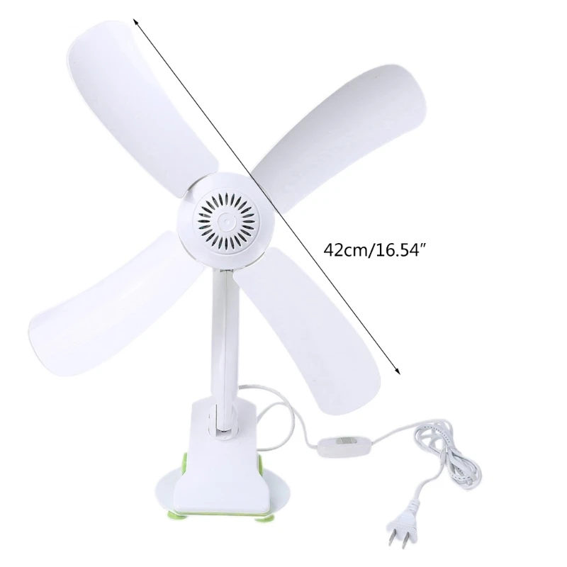 Phích Cắm US 220V 16.54Inch Kẹp Quạt Quạt Để Bàn Cho Văn Phòng Nhà Ký Túc Xá Giường Nhà Bếp Trang Sức Giọt
