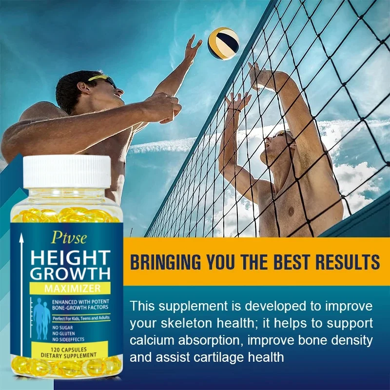 Height Growth Capsules Promote Bone Growth and Health Calcium Vitamins Get Taller Supplement