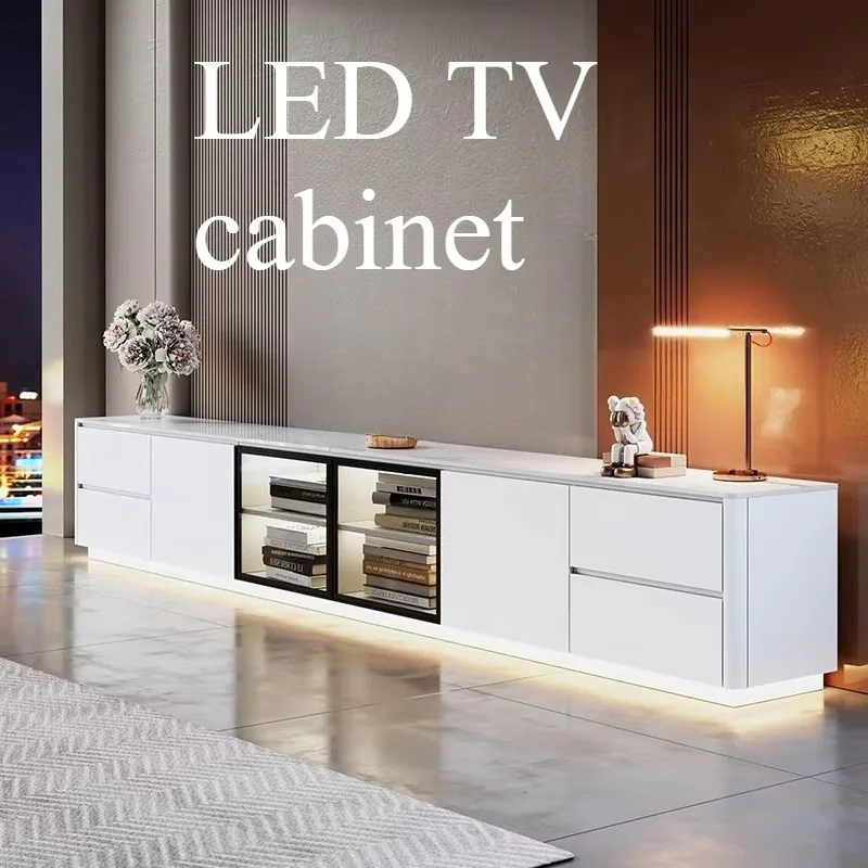 Mueble de TV de Lujo para Salón, Mueble Vertical Sencillo con Cajones para Almacenamiento, Mueble de Televisión para el Hogar