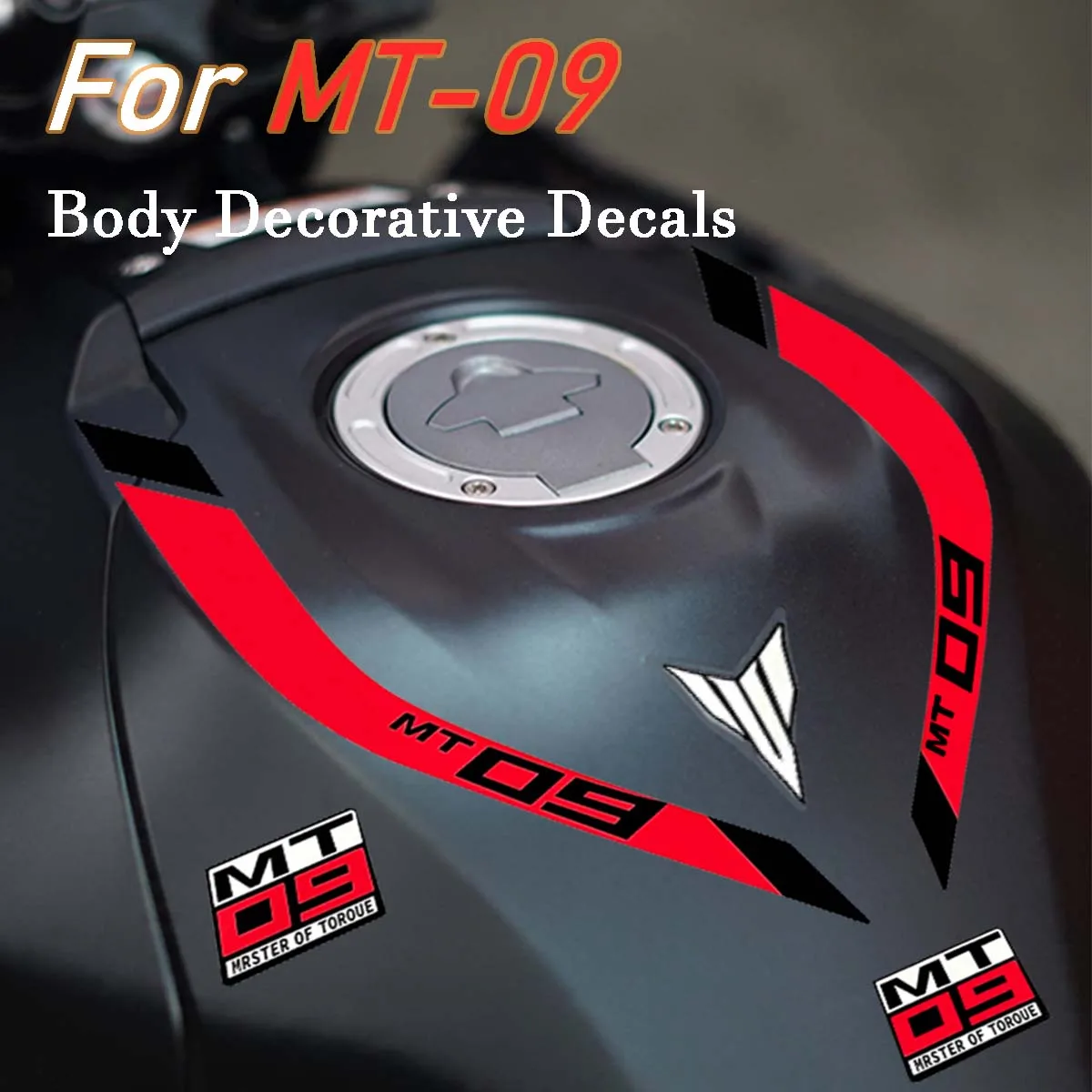 

For mt09 MT 09 Decorative Motorcycle Stickers Moto Street Bike 3M Adhesive Body Fuel Tank Modification Vinyl Accessories Decals