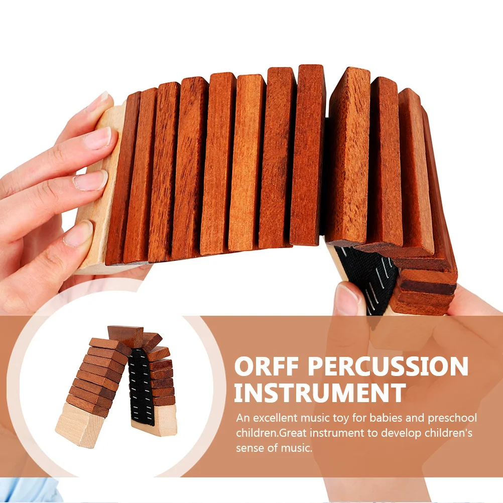 

Early Educational Snake Tooth Wood Instrument Fun Bending Design Develops Musical Awareness Safe Smooth Edges for Toddler