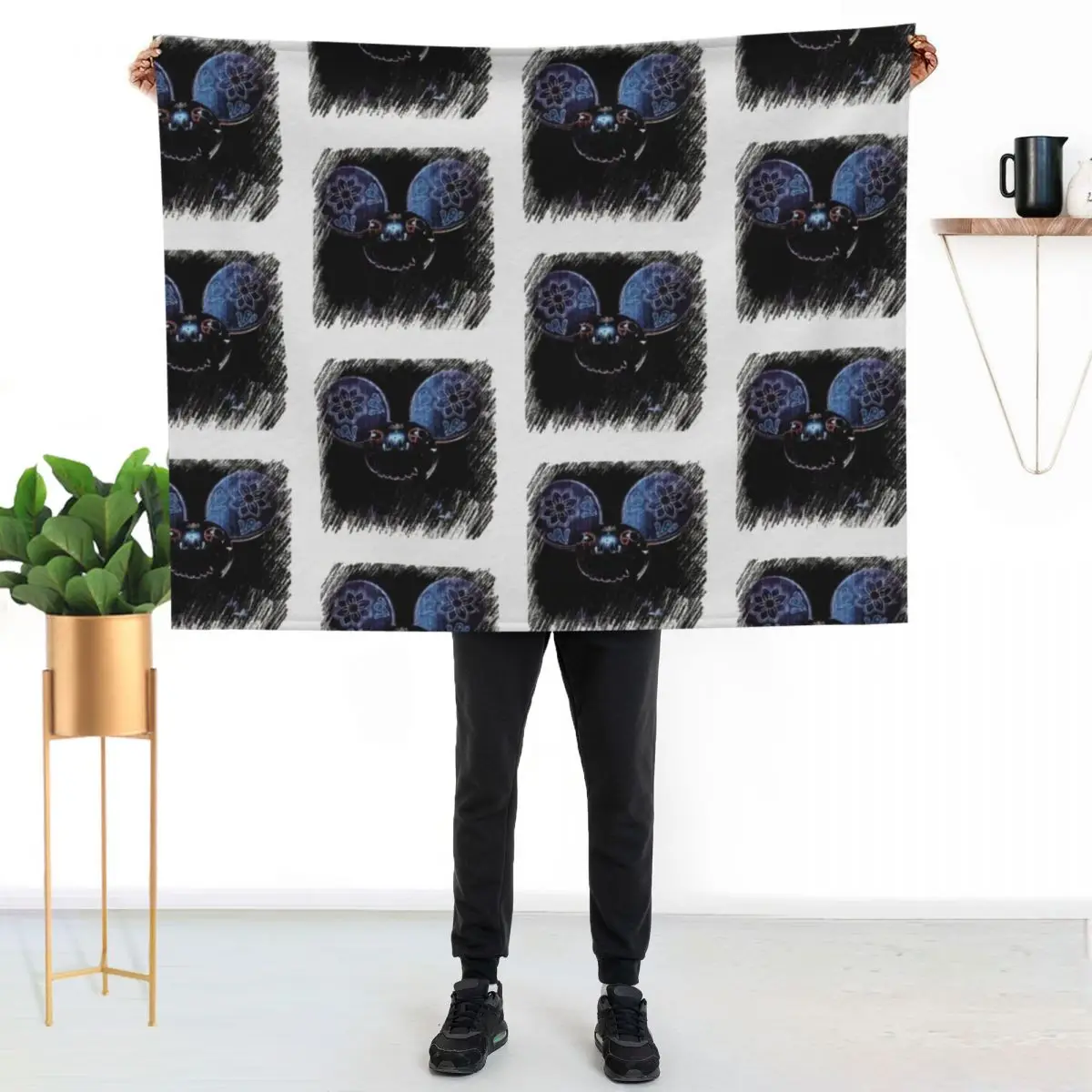 

deadmau5 Throw Blanket Shaggy Furry Soft Blanket for Bedroom Living Room