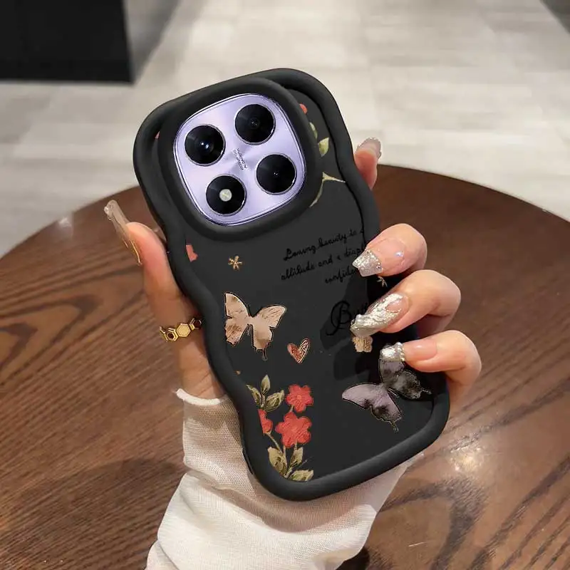 حافظة بتصميم مرن على شكل فراشات خريفية عصرية مضادة للخدش مصنوعة من أجل Redmi Note 14Pro 5G مثالية لـ Redmi #6