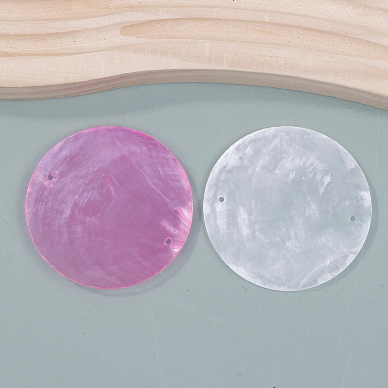NEW 20PCS Natural Shell Round Slices Ornaments DIY Mirror Shells Material For Home Lamps Wind Chime Pendant Accessories Craft