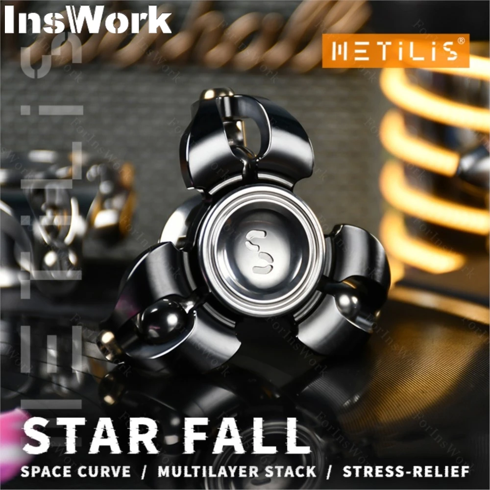 METILIS Star Fall Fingertip Gyro EDC Juguete para aliviar el estrés Regalo para novio Juguetes de escritorio