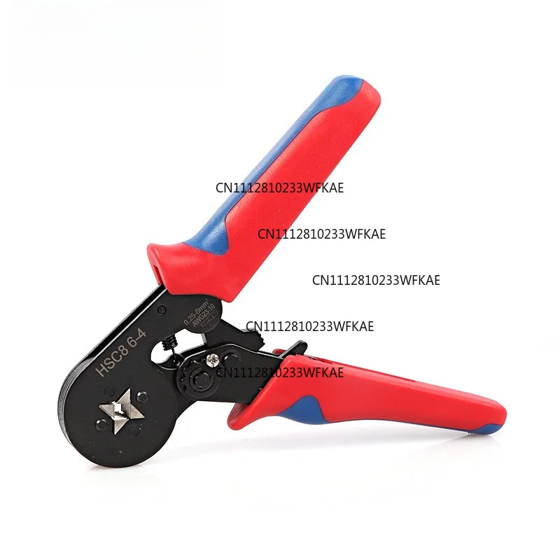 Special crimping pliers for cold-pressed tubular terminals Red and blue handle FST-10S
