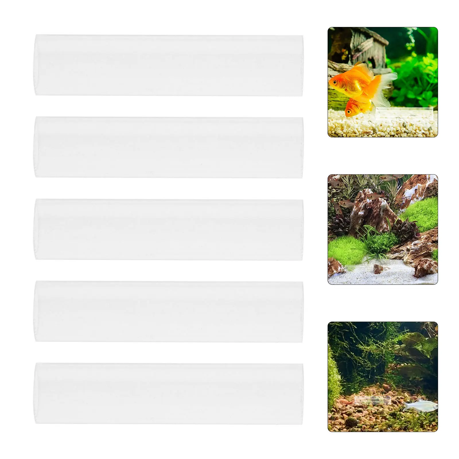 

5Pcs Acrylic Fish Tank Hideout Cave Shelter Small Aquarium Decoration Landscaping Ornament for Fish and Shrimp