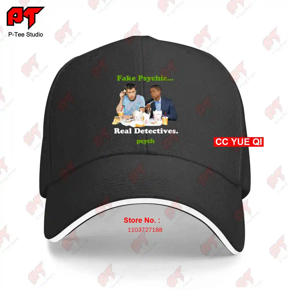 Psych Take Out Gus Shawn White Baseball Caps Truck Cap 3D47