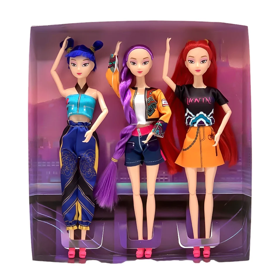 

3 шт. 30 см аниме KPop охотники на демонов девушка группа RUMI MIRA ZOEY виниловая фигурка куклы фигурка экшн-модели из ПВХ игрушечные украшения подарок