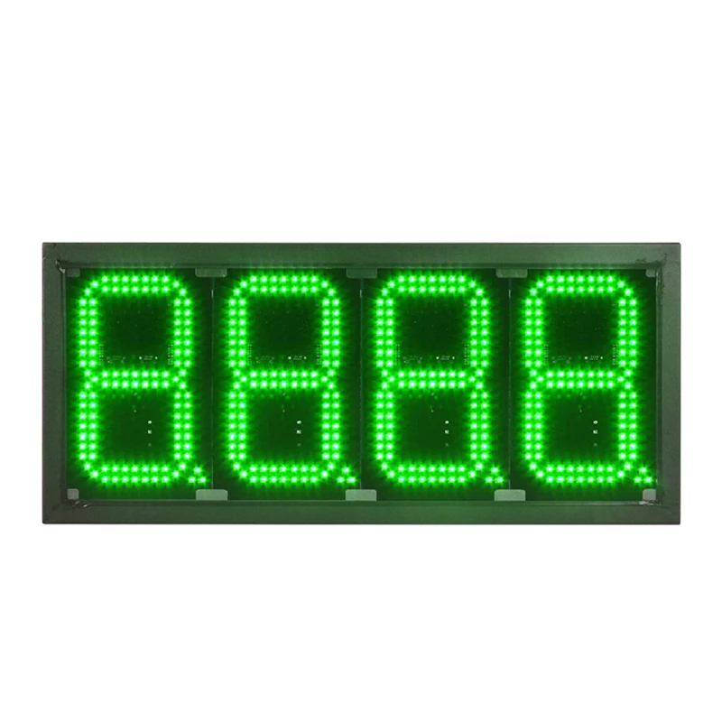 LED oil price screen 8-inch green electronic oil price display LED digital screen gas station price display