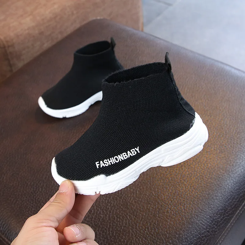 Spring Kids Sneakers Children Casual Shoes Slip-on Breathable Kids Socks Shoes Non-slip 2023 Casual Boots Boys Girls Sport Shoes
