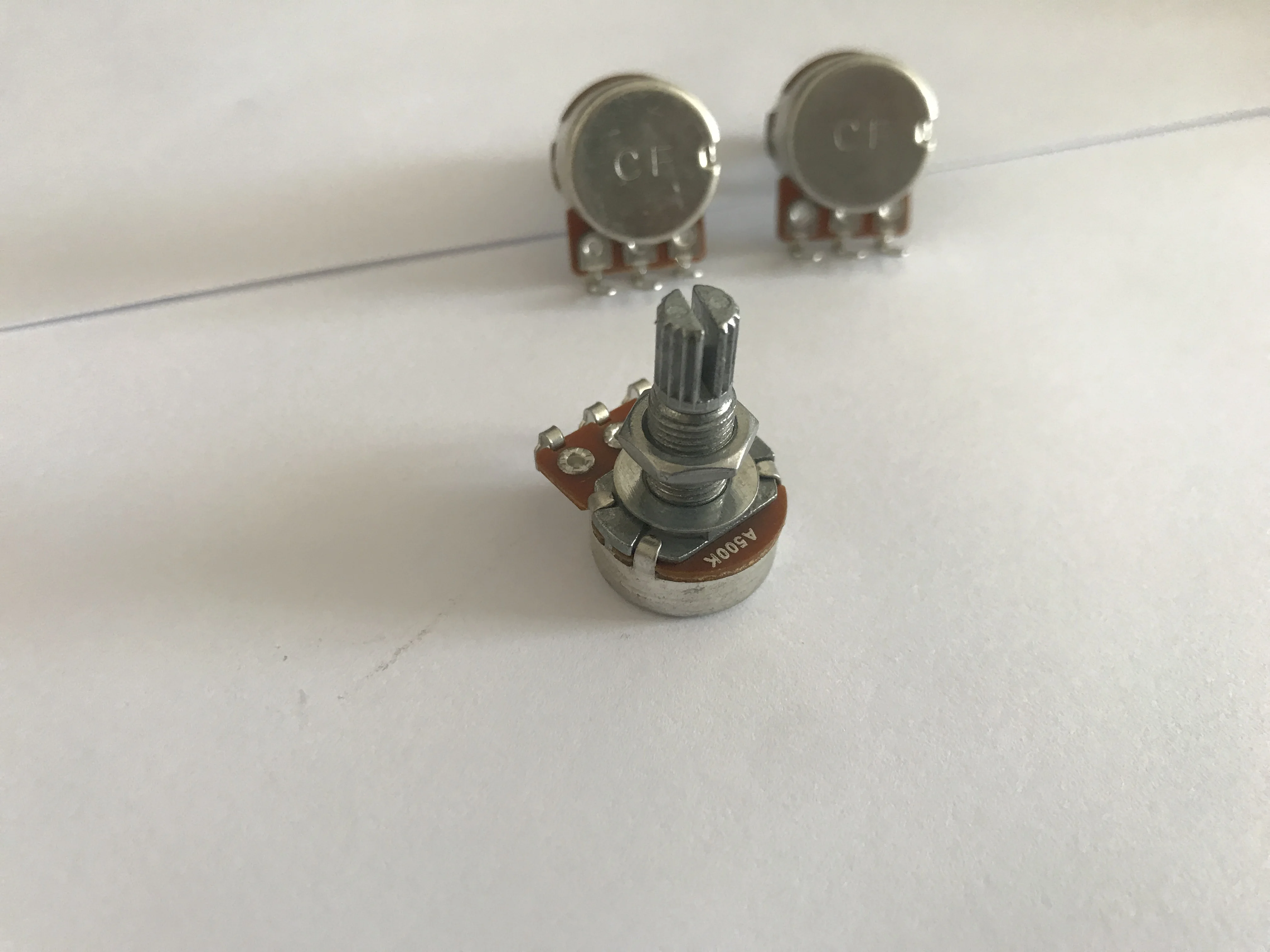 CF Mini Potentiometers Pots Long Split Shaft A500K B500K Volume & Tone for Electric Guitars and Bass