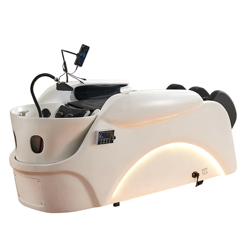 Adjustable Electric Intelligent Massage Shampoo Bed Barber Shop Thai Flat Lying Hair Salon Automatic Head Treatment Bed