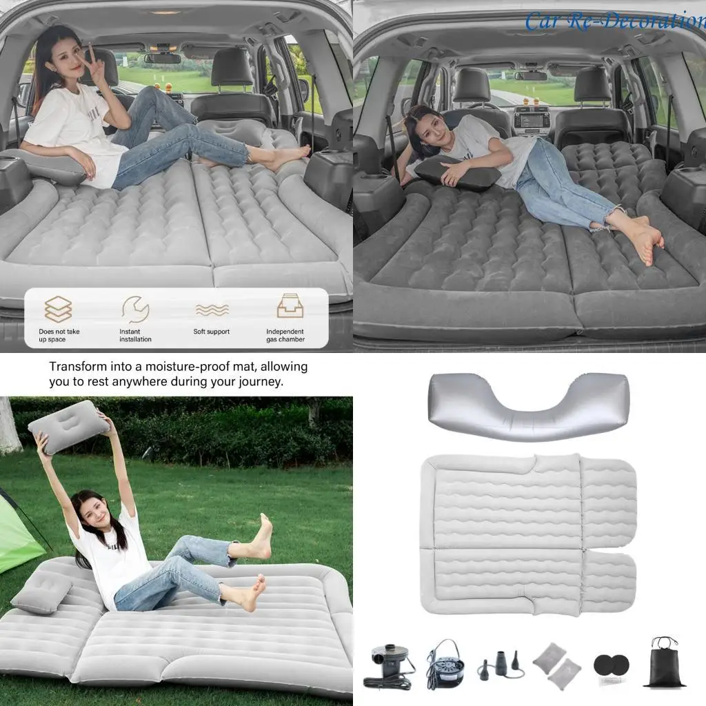 

R58D Heavy Duty Inflatable Vehicle Mattress 250kg Capacity With Builtin 3 Minutes Setups Antislip Surfaces For Road Trip