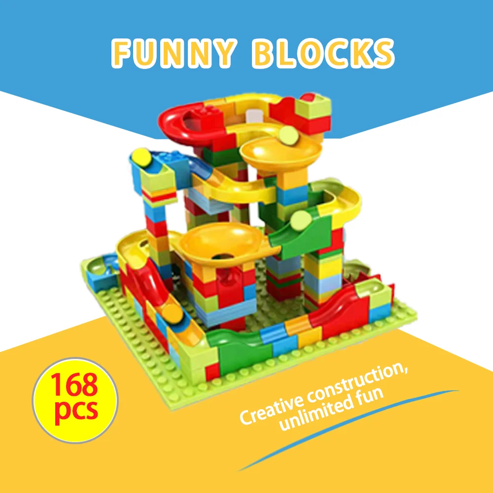 Assembly of Particle Building Blocks DIY Educational Toys, Pinball Tracks, Animals, Building Blocks, Gift Boxes, Puzzles