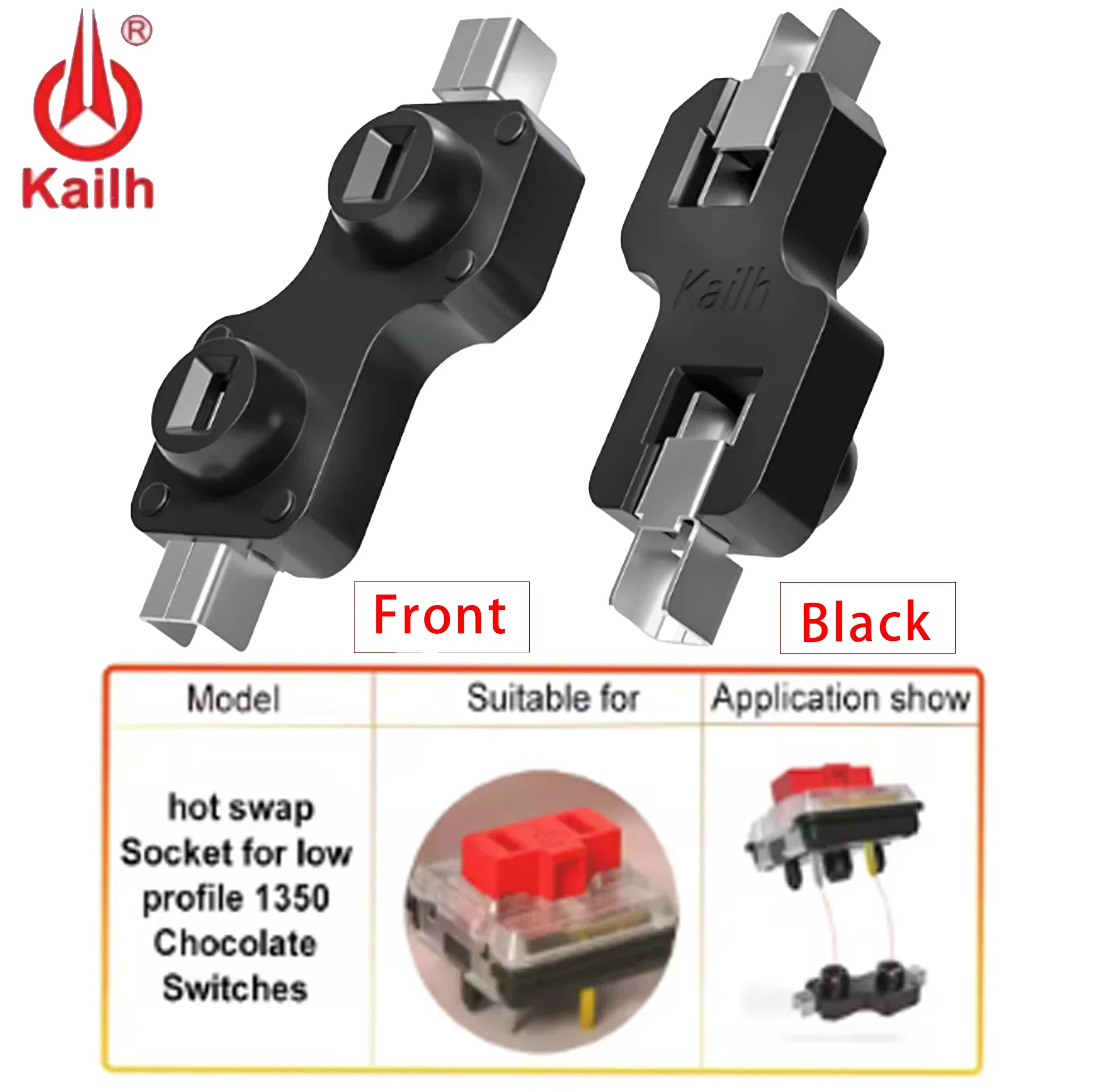 Kailh Low Profile Switch Hot Swap Socket for 1350 Chocolate Switches on Mechanical keyboard PCB Socket Custom DIY Base Refit