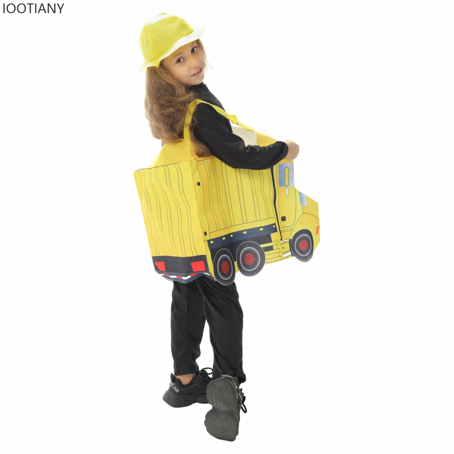 IOOTIANY Children's Funny Engineering Car Engineer Halloween Role Play Costume Boys And Girls Stage Party Performance Costume