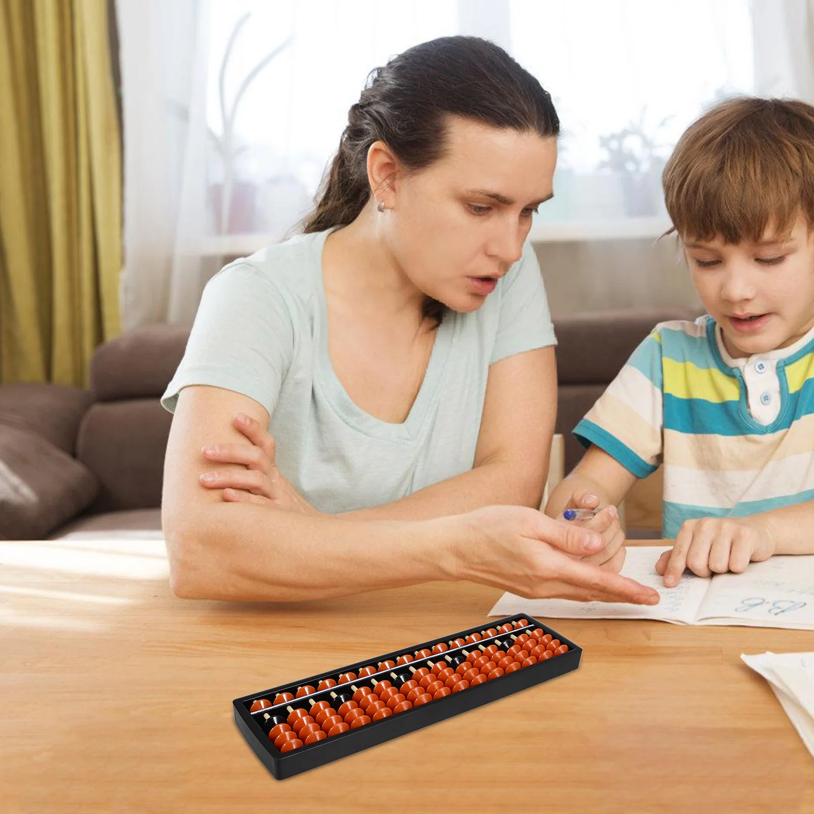 

Abacus Calculator 5 Beads 15 Rows Student Prize Accounting Tool Math Manipulatives Financial Calculating Vintage Style Column