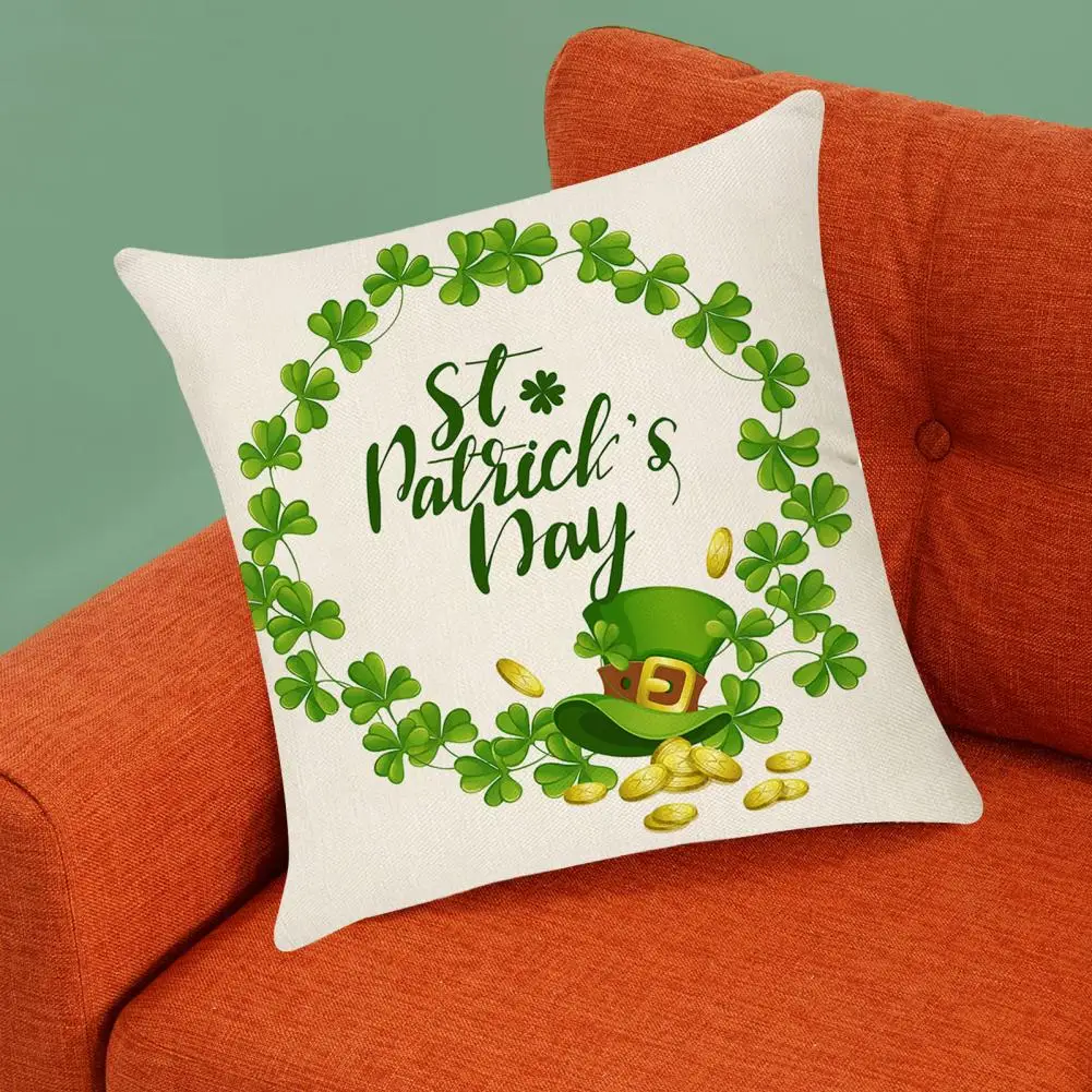 

Decorative Breathable Irish Party Decor Square Pillow Cover Home Supply