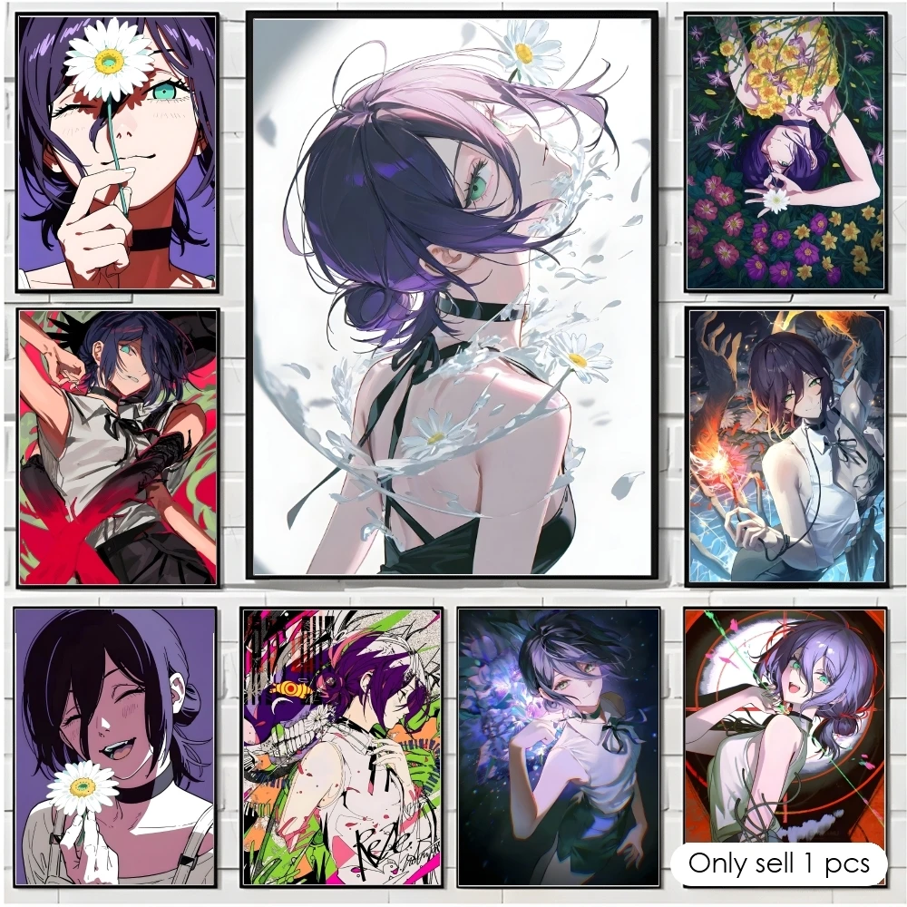 Anime Cosplay Wallpaper - Pôster Decorativo Anime C-Chainsaw Man Reze,