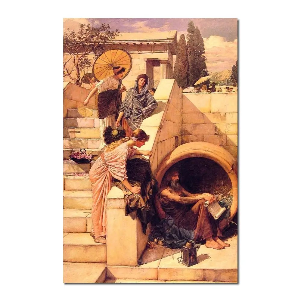 Diogenes John William Waterhouse painting for bedroom decoration High quality