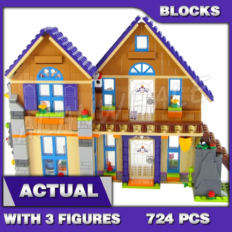 

724pcs Friends Heartlake 2-story Cabin-style Mia House Forest Family home 11204 Building Blocks toys Compatible With Model