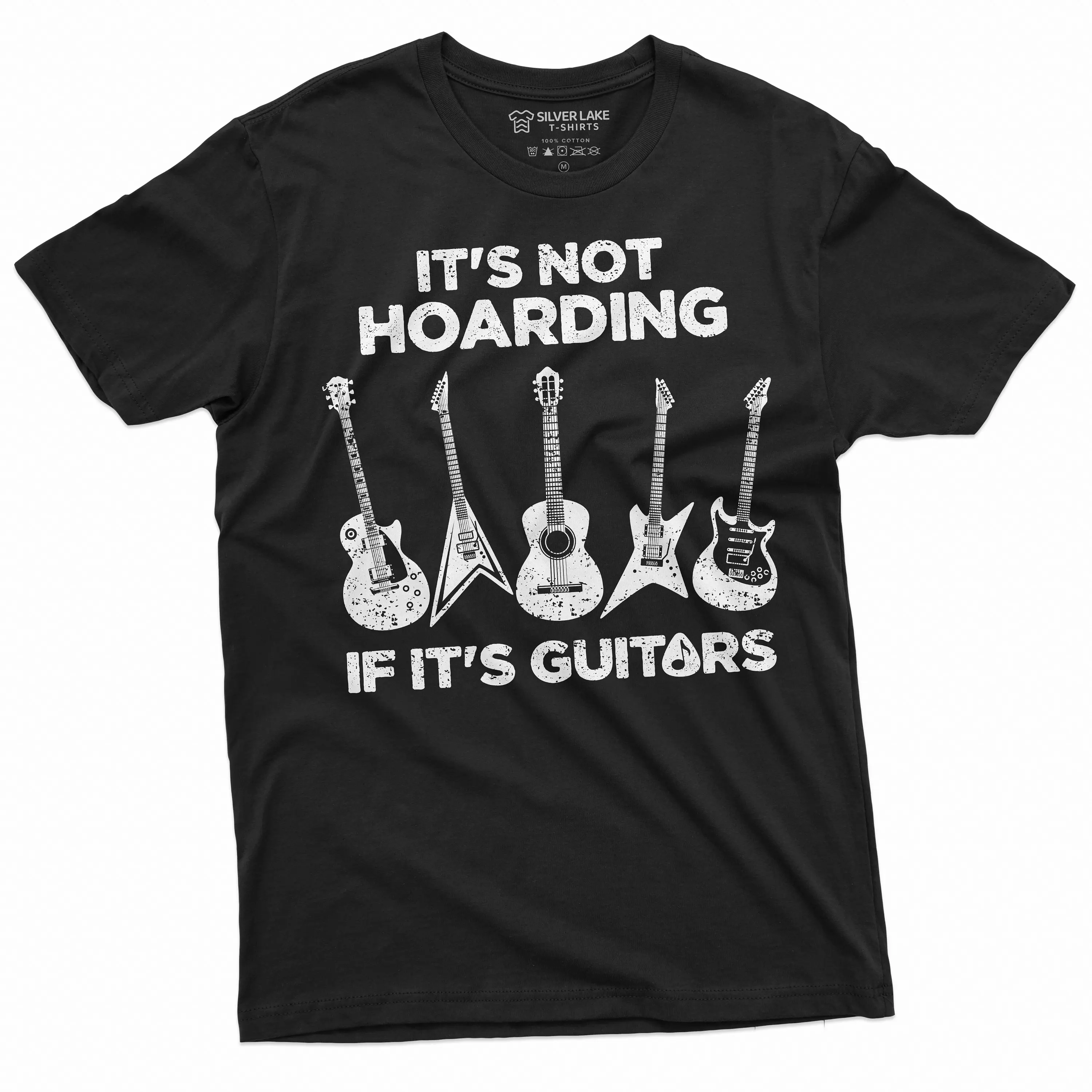 It Is Not Hoarding If It Is Guitars Slogan Gentleman T-shirt Vintage Fashion Comfort Man Shirt 2024 Voguish Retro Male Tee