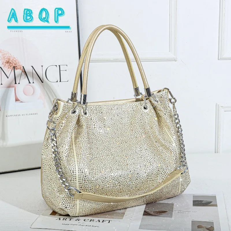 New Women's Diamond-encrusted Handbag Luxury Brand Diamond-encrusted Fashion Women's Shoulder Messenger Bag Shiny Women's Bag