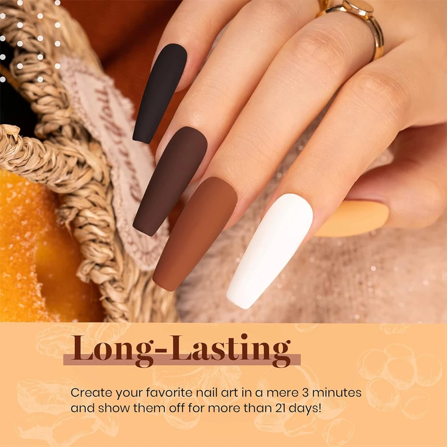 10ml Popular Brown Color Nail Polish UV LED Soak Off Gel Nail Polish For Nail Art DIY Salon Home Holiday Gift For Winter