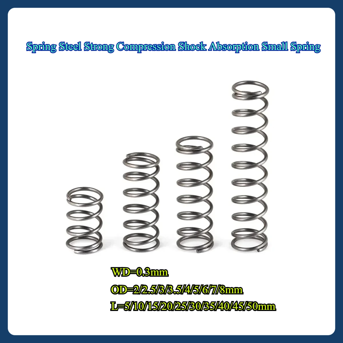 

Spring Steel Strong Compression Shock Absorption Small Spring Pressure Rebound Spring 0.3mm