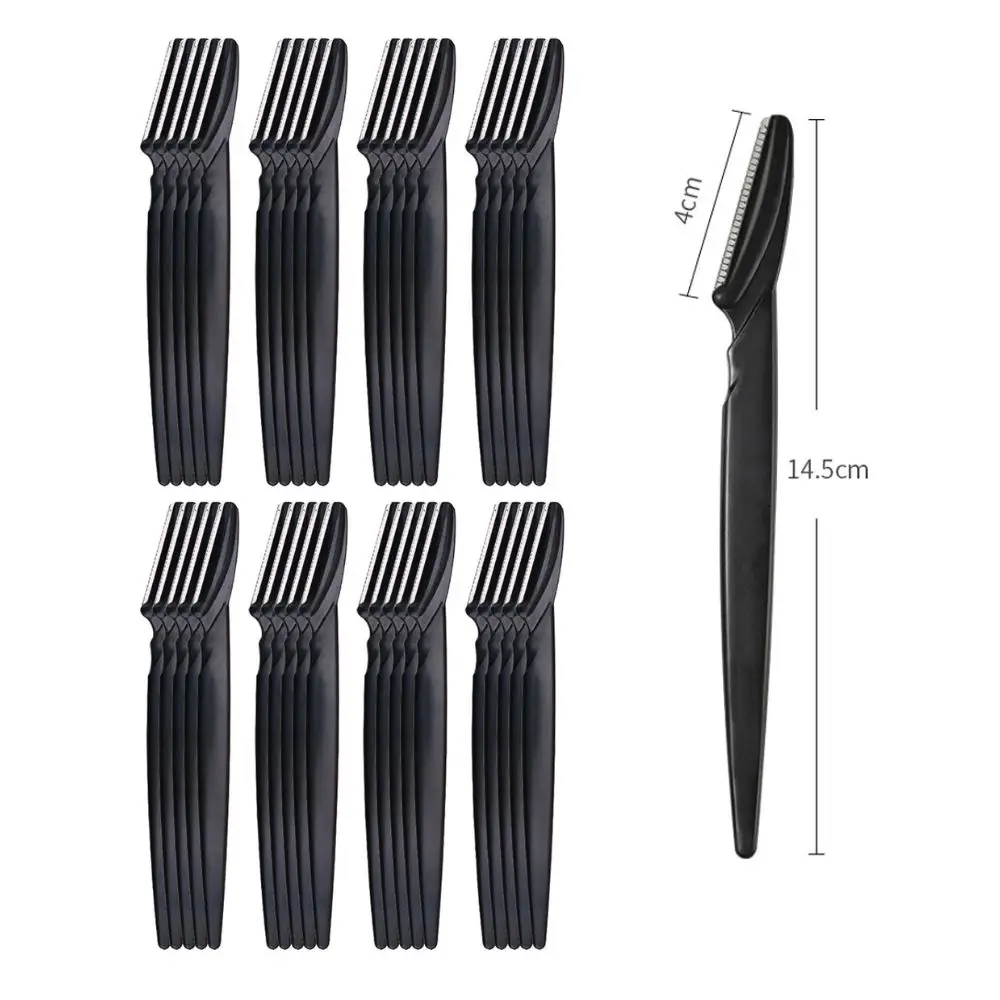 Eyebrow Trimmer Set for Women Stainless Steel Facial Hair Remover Shaper Portable Beauty Tool Kit with Safety Caps Eyebrow Knife