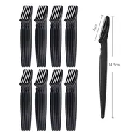 Juego de recortador de cejas para mujer, removedor de vello Facial de acero inoxidable, Kit de herramientas de belleza portátil con tapas de seguridad, cuchillo para cejas