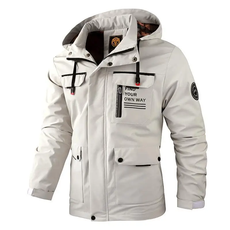 Mode Herren lässig Wind breaker Jacken Kapuzen jacke Mann wasserdicht Outdoor Herbst Wintermantel Kleidung warmes Fleece dick