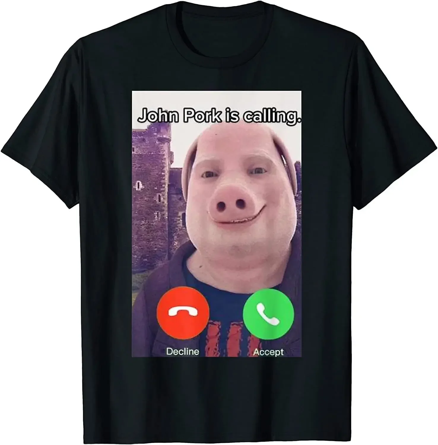 New Limited! John Pork Is Calling Funny Answer Call Phone T-Shirt -