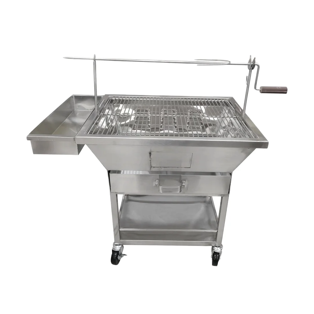 

Adjustable Height Portable Foldable Stainless Steel Fireproof BBQ Grill Household Carbon Steel Kitchens Coal Fuel