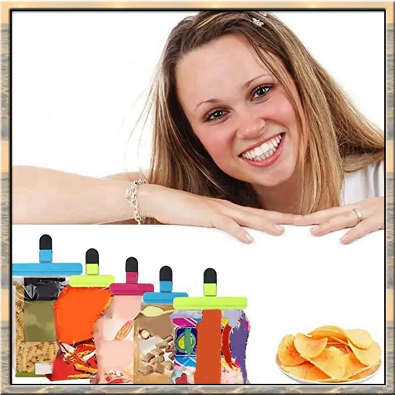 Apr.Food كليب البلاستيك الثقيلة محكم الختم المشبك كيس القهوة ختم حقيبة المشبك رقاقة البطاطس حقيبة المشبك